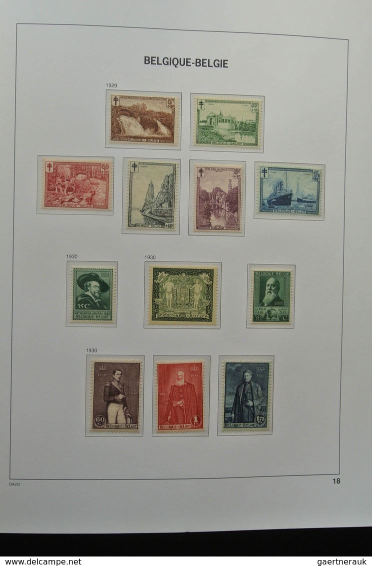 Belgien: 1849/1952: Almost complete, mostly MNH and mint hinged collection Belgium 1849-1952 in Davo