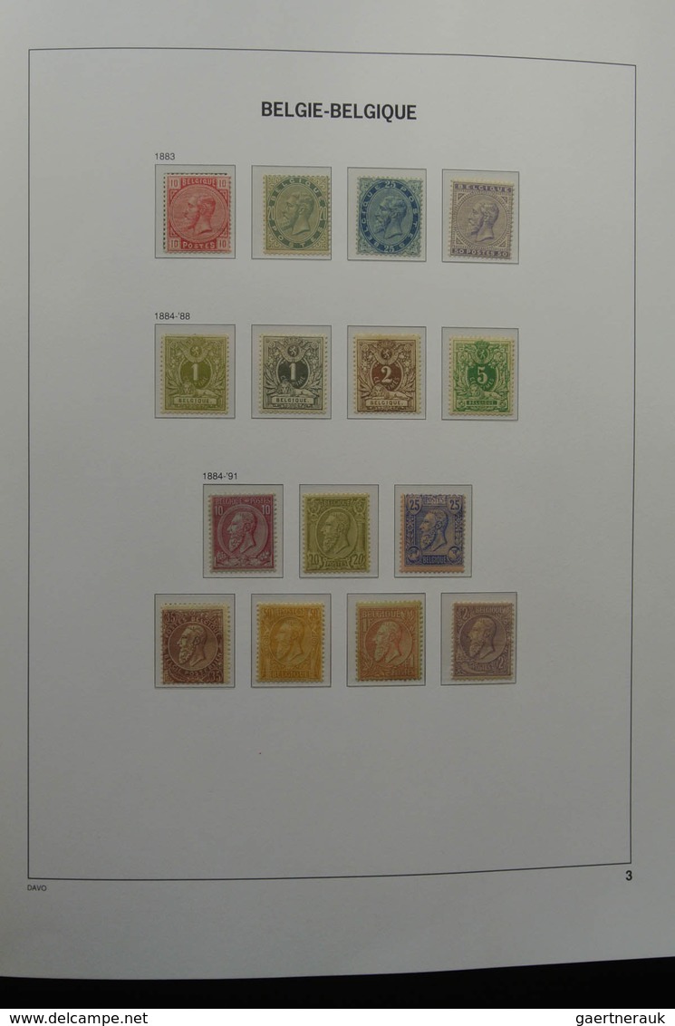 Belgien: 1849/1952: Almost complete, mostly MNH and mint hinged collection Belgium 1849-1952 in Davo