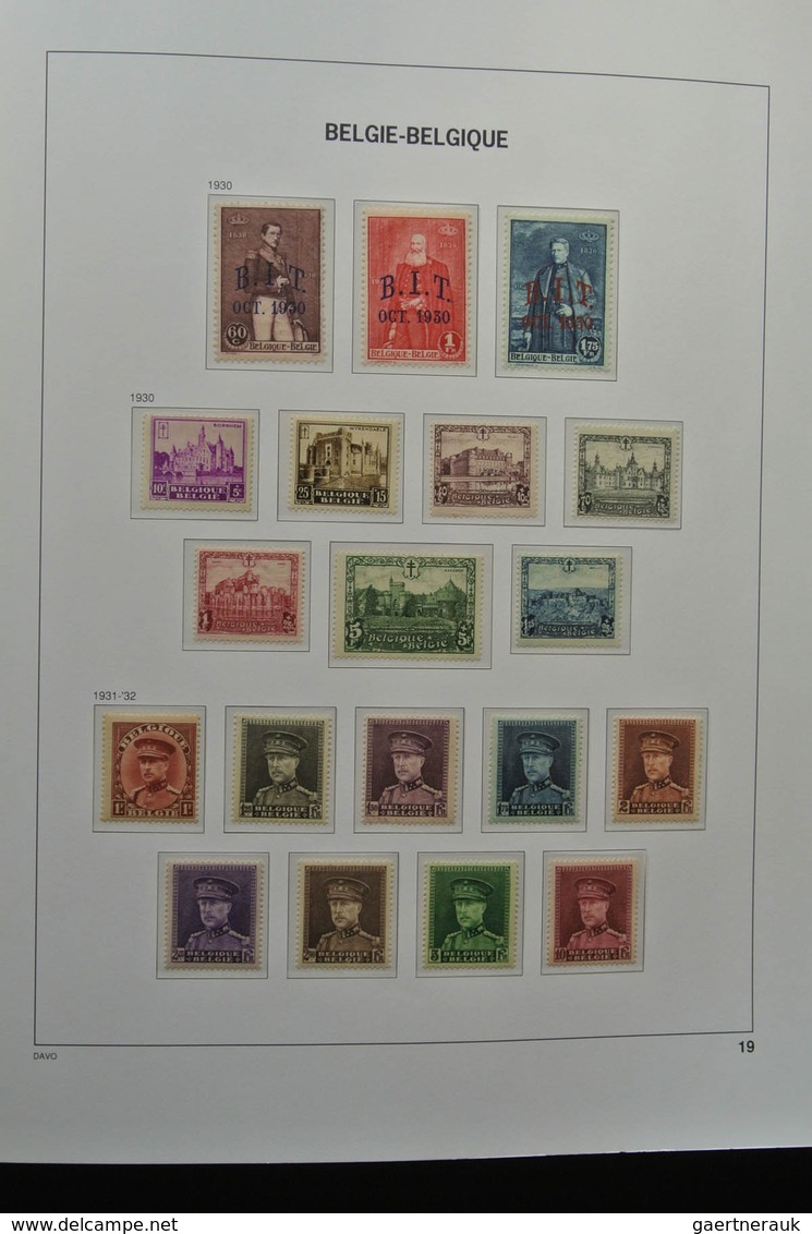 Belgien: 1849/1952: Almost complete, mostly MNH and mint hinged collection Belgium 1849-1952 in Davo