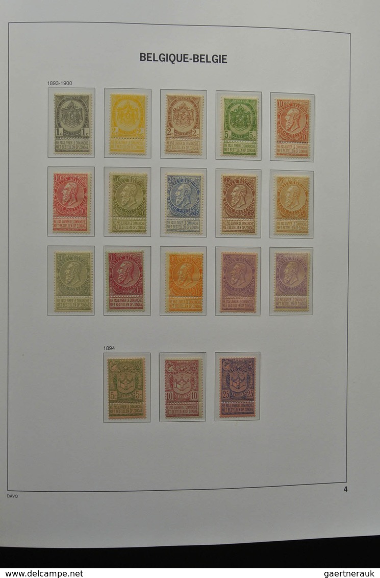 Belgien: 1849/1952: Almost complete, mostly MNH and mint hinged collection Belgium 1849-1952 in Davo