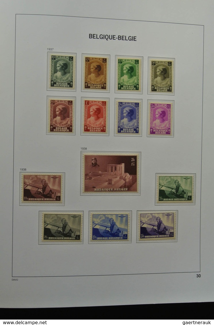 Belgien: 1849/1952: Almost complete, mostly MNH and mint hinged collection Belgium 1849-1952 in Davo