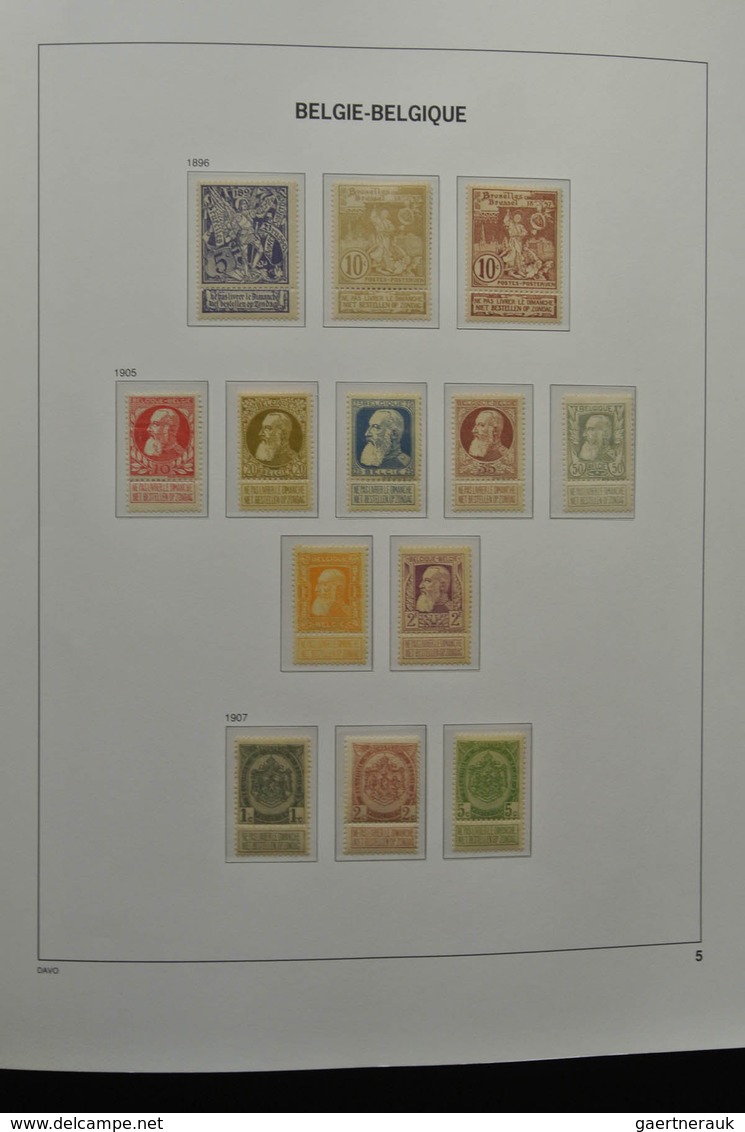 Belgien: 1849/1952: Almost complete, mostly MNH and mint hinged collection Belgium 1849-1952 in Davo