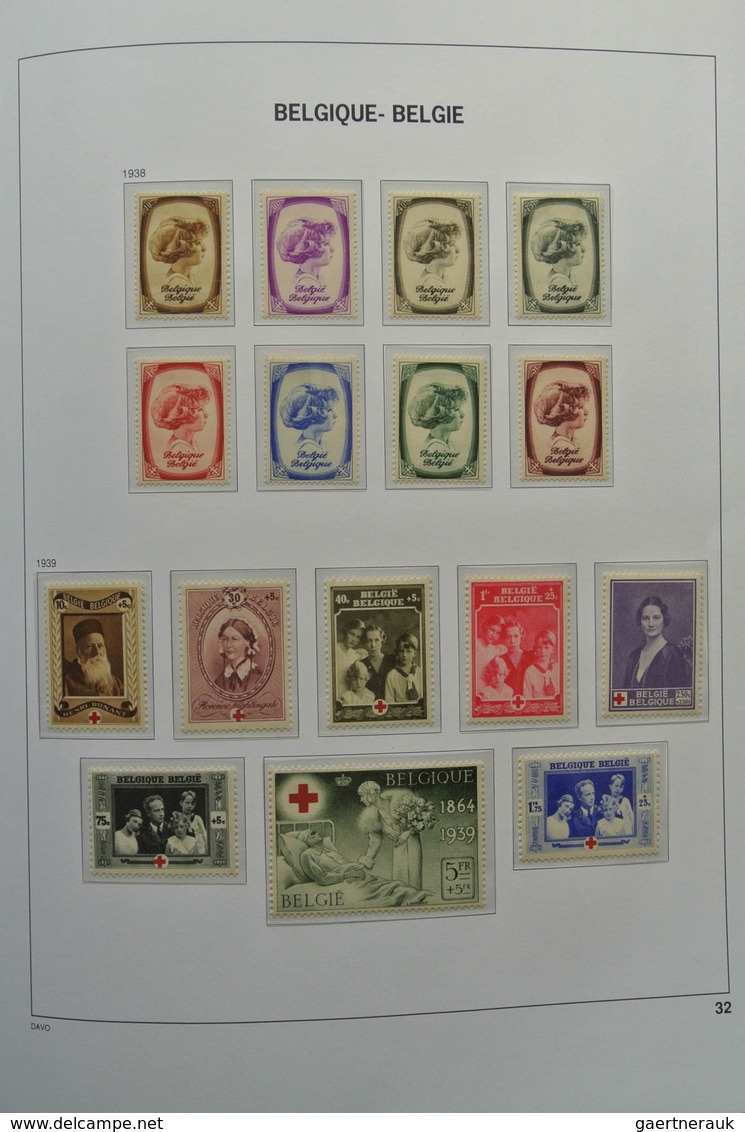 Belgien: 1849/1952: Almost complete, mostly MNH and mint hinged collection Belgium 1849-1952 in Davo