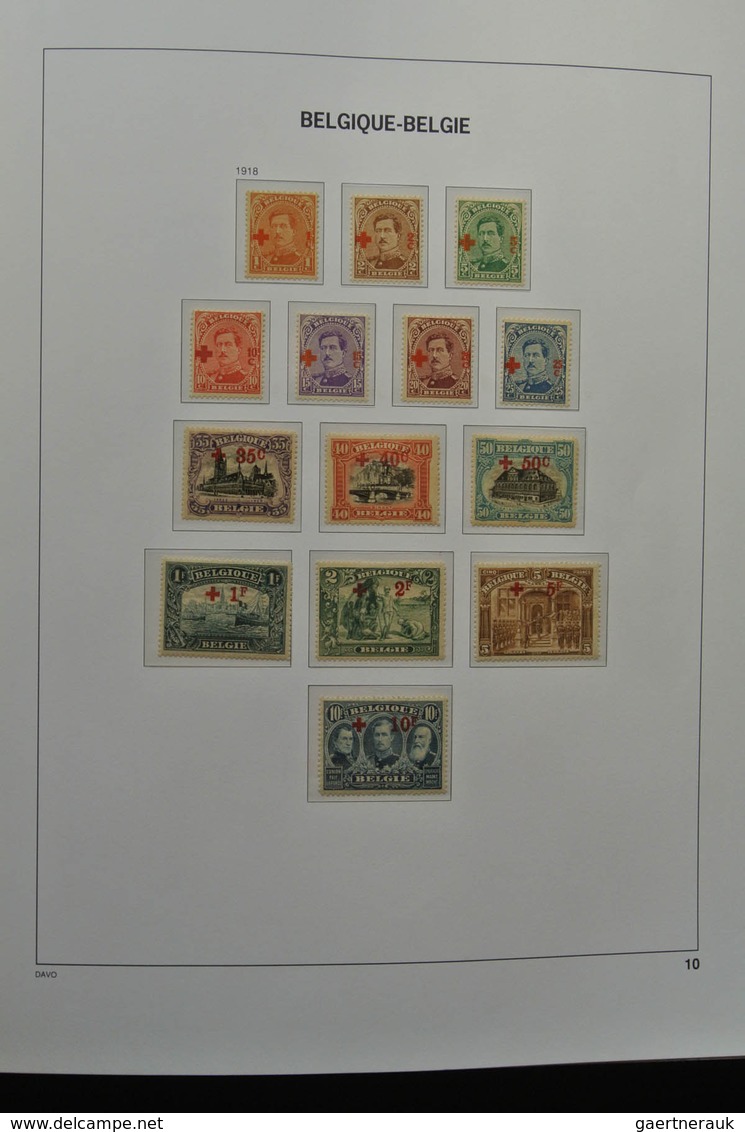 Belgien: 1849/1952: Almost complete, mostly MNH and mint hinged collection Belgium 1849-1952 in Davo