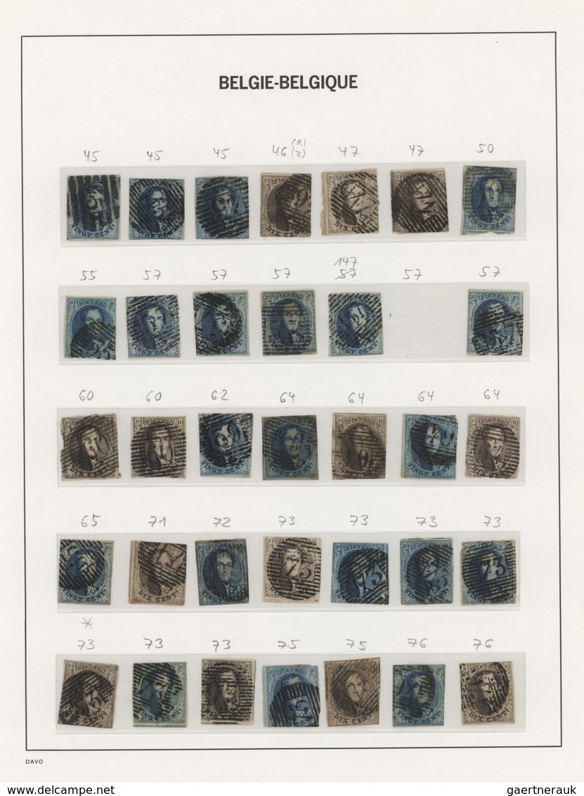Belgien - Stempel: 1849/1870 (ca.), Comprehensive Collection/accumulation Of Apprx. 900 Stamps From - Otros & Sin Clasificación
