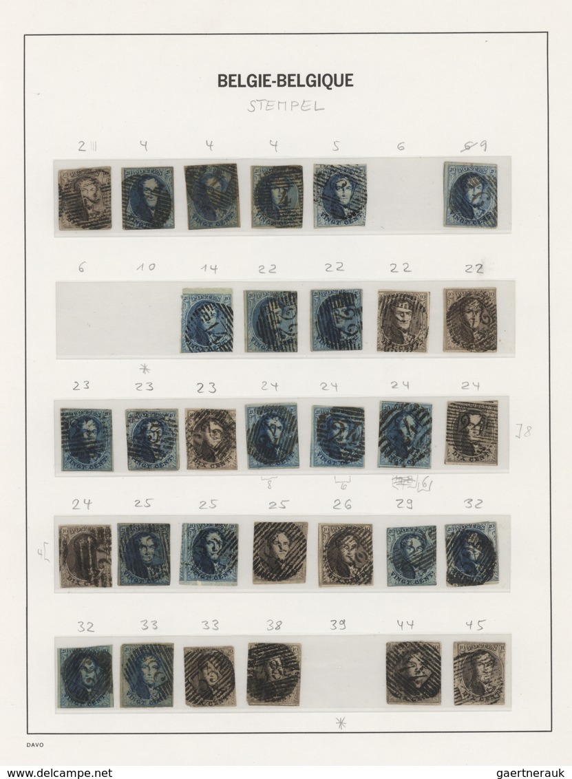 Belgien - Stempel: 1849/1870 (ca.), Comprehensive Collection/accumulation Of Apprx. 900 Stamps From - Otros & Sin Clasificación