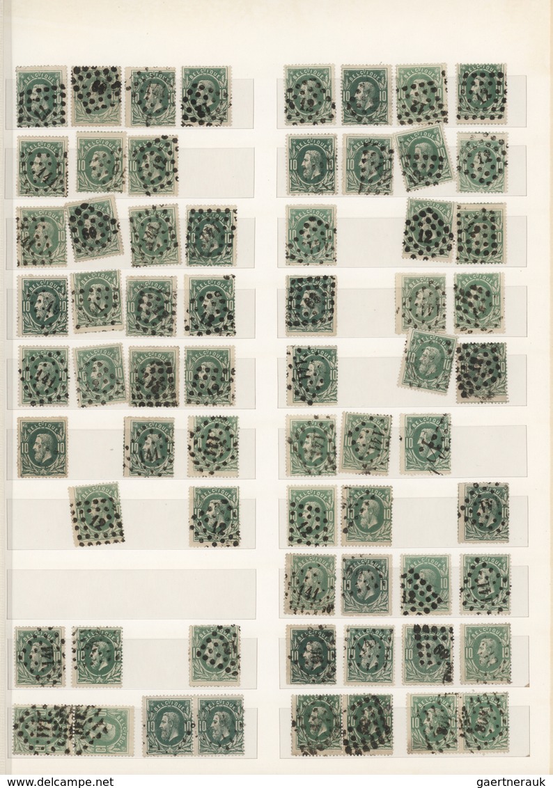 Belgien - Stempel: 1849/1870 (ca.), Comprehensive Collection/accumulation Of Apprx. 900 Stamps From - Autres & Non Classés