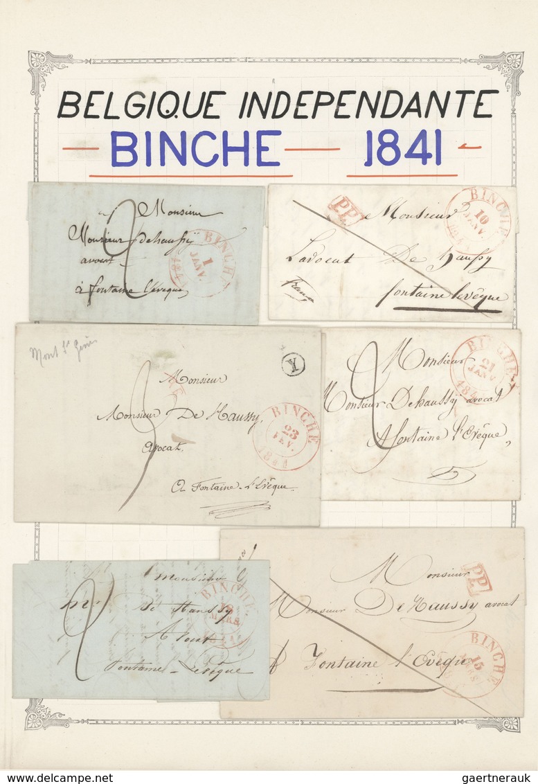 Belgien - Stempel: BINCHE, 1750/1860 Ca., Very Comprehensive Accumulation Of A Business Corresponden - Autres & Non Classés