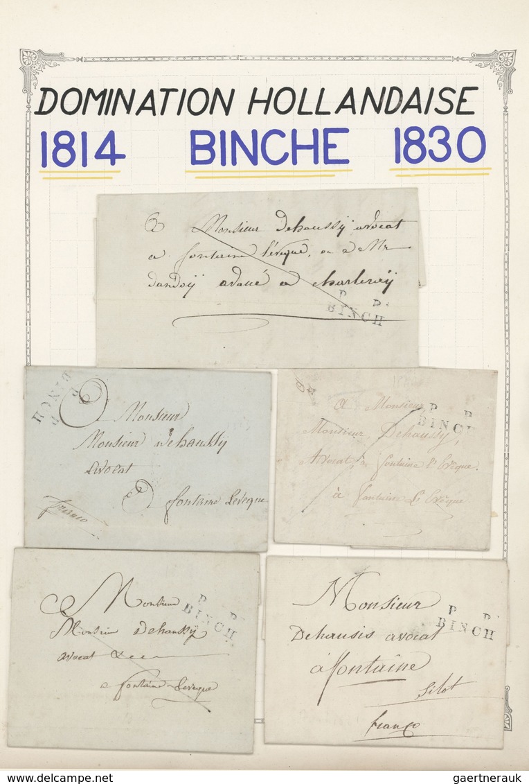 Belgien - Stempel: BINCHE, 1750/1860 Ca., Very Comprehensive Accumulation Of A Business Corresponden - Autres & Non Classés