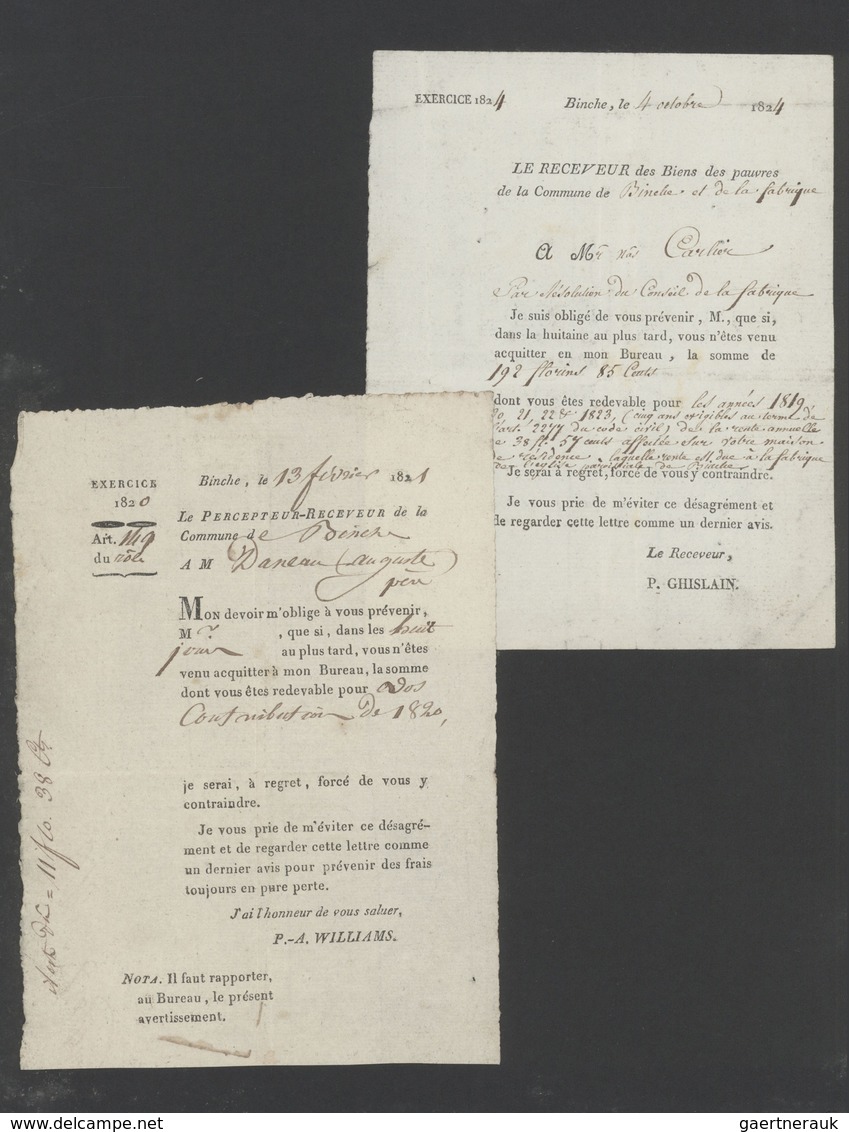 Belgien - Stempel: BINCHE, 1750/1860 ca., very comprehensive accumulation of a business corresponden