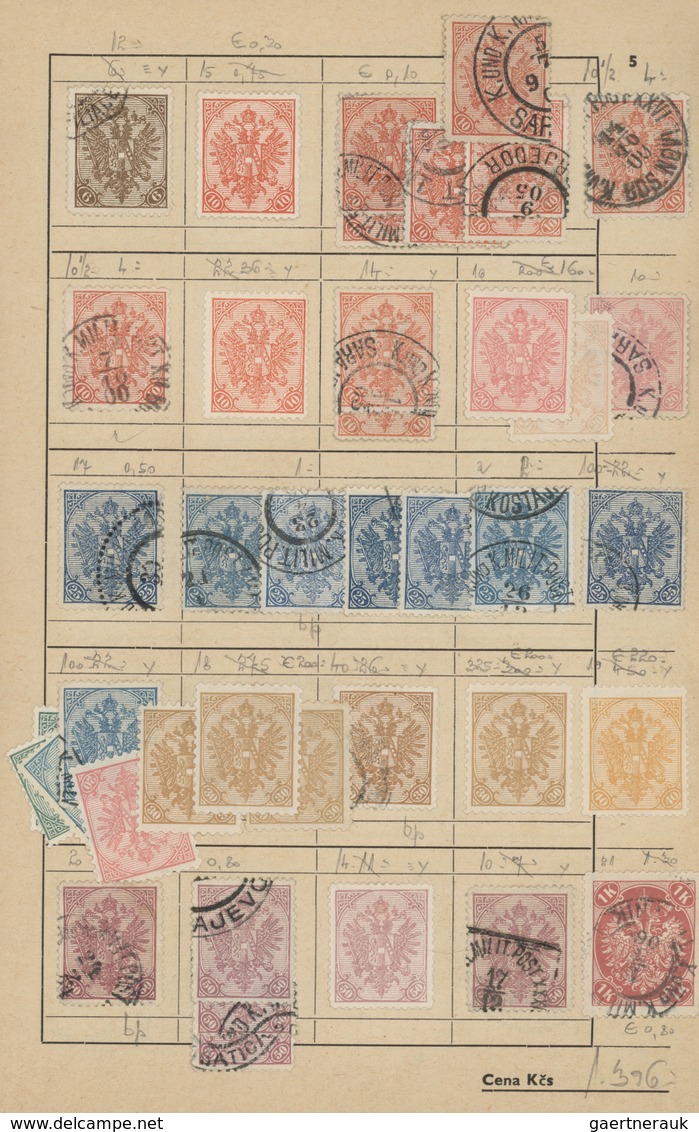 Bosnien Und Herzegowina: 1879/1918, Used And Mint Acumulation/collection Of Apprx. 2280 Stamps, Neat - Bosnia Herzegovina