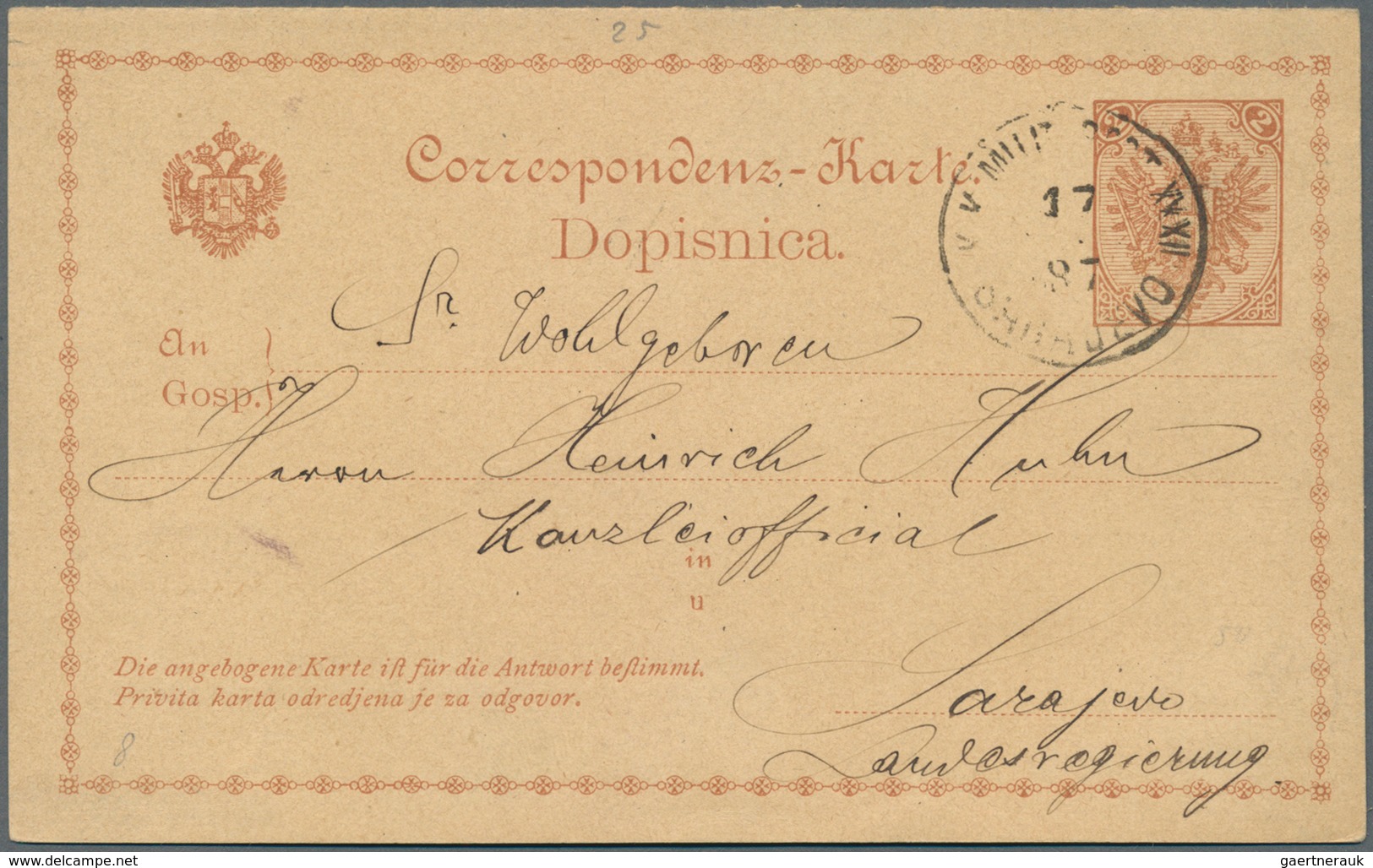 Bosnien Und Herzegowina - Ganzsachen: 1886/1915, Assortment Of Apprx. 40 Used And Unsued Stationerie - Bosnie-Herzegovine