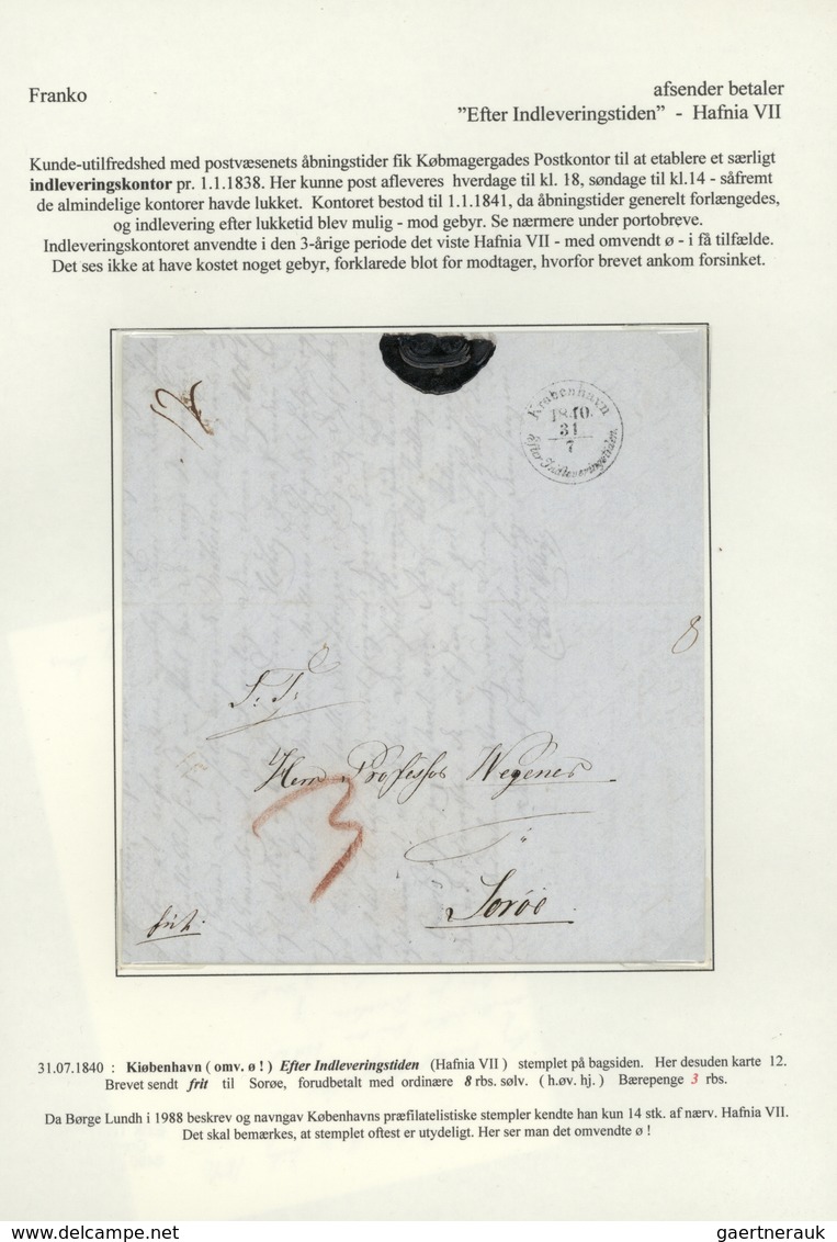 Dänemark - Vorphilatelie: 1594-1869 (approx.), Exhibition "gold" Collection In Three Folders With 17 - ...-1851 Prephilately