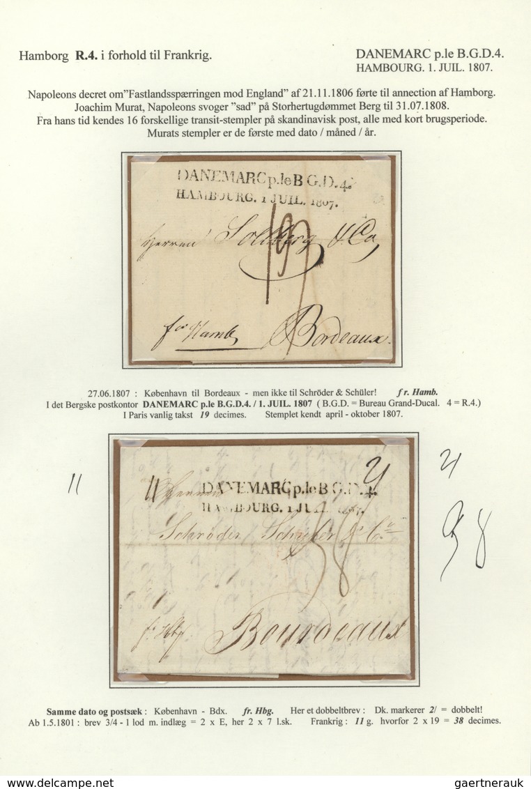 Dänemark - Vorphilatelie: 1740-1869, Exhibition "gold" Collection In Three Folders With 170 Pre-phil - ...-1851 Préphilatélie