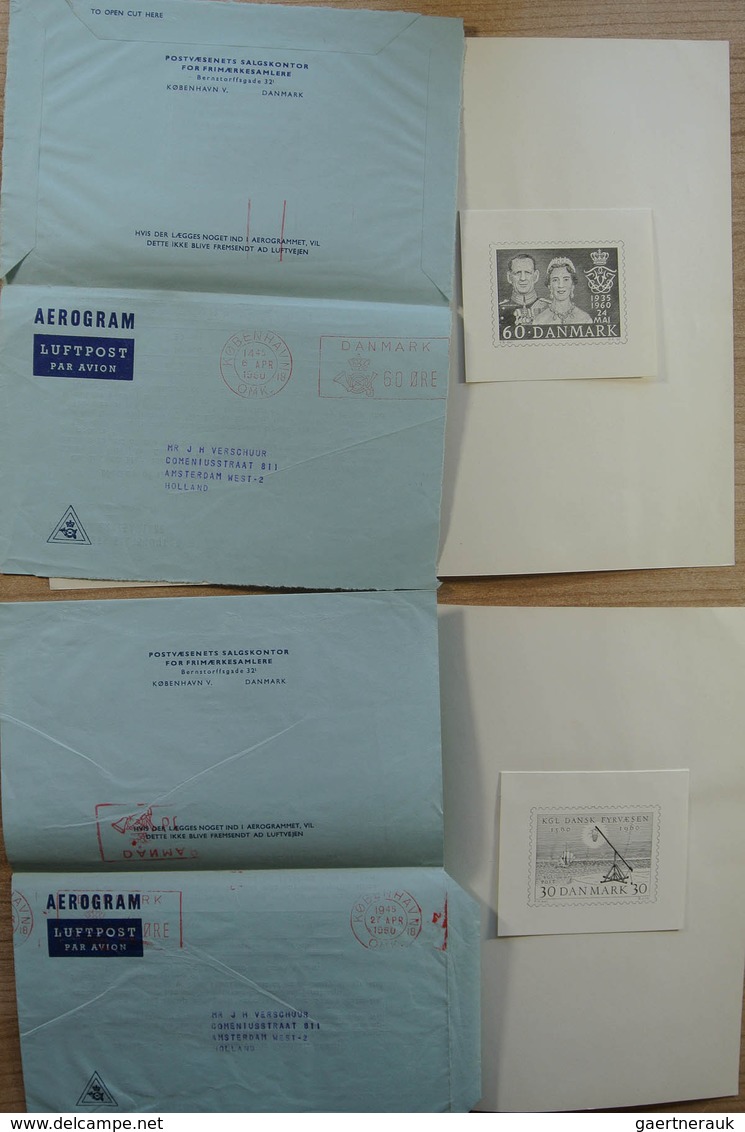 Dänemark: 1900-1980. Wonderful Variety Of Covers And First Day Covers, Also Announcement Sheets Of T - Neufs