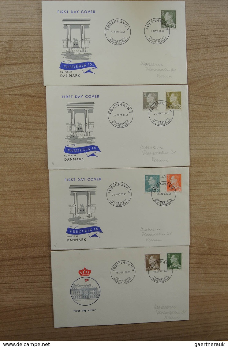 Dänemark: 1900-1980. Wonderful variety of covers and first day covers, also announcement sheets of t