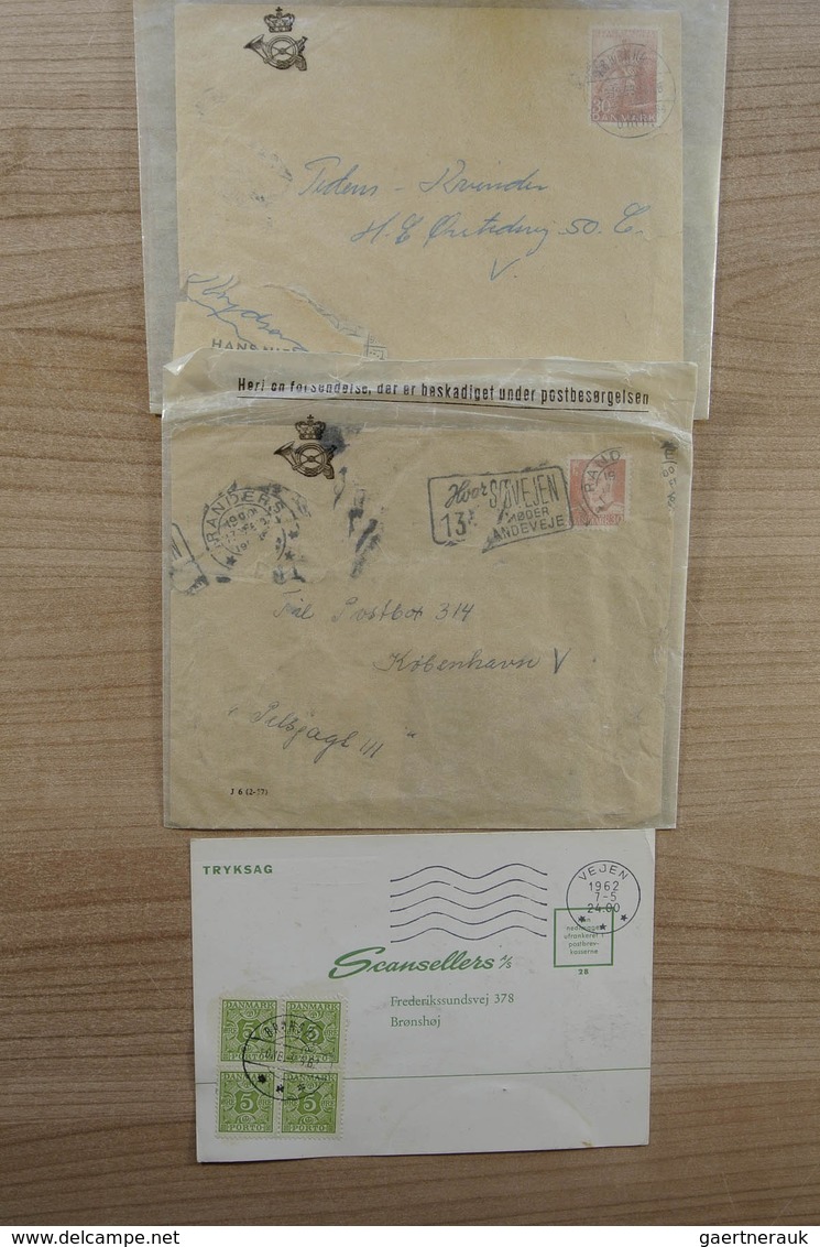 Dänemark: 1900-1980. Wonderful variety of covers and first day covers, also announcement sheets of t