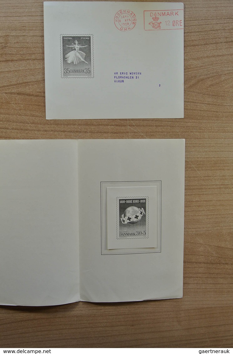 Dänemark: 1900-1980. Wonderful variety of covers and first day covers, also announcement sheets of t