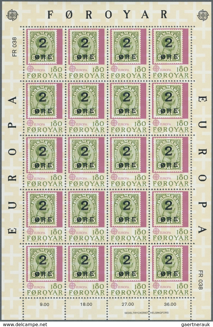 Dänemark - Färöer: 1979/1980, Album Mit Europa Cept Ausgaben Mit 20 FDC Und 12 Kleinbögen Der Ausgab - Féroé (Iles)