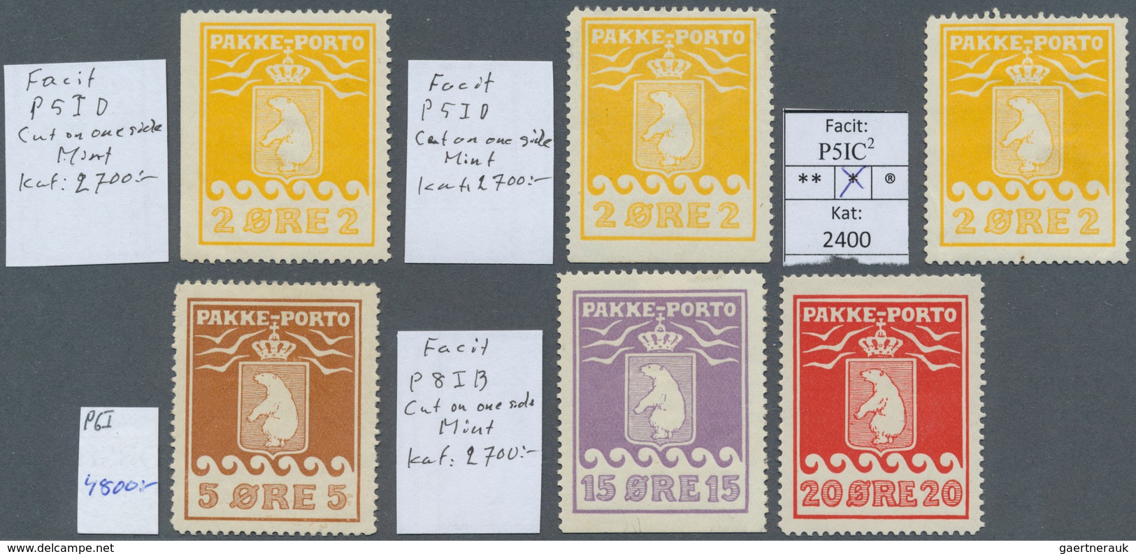 Dänemark - Grönländisches Handelskontor: 1915-33: Group Of 19 Mint Icebears, With 15 Singles And A B - Otros & Sin Clasificación
