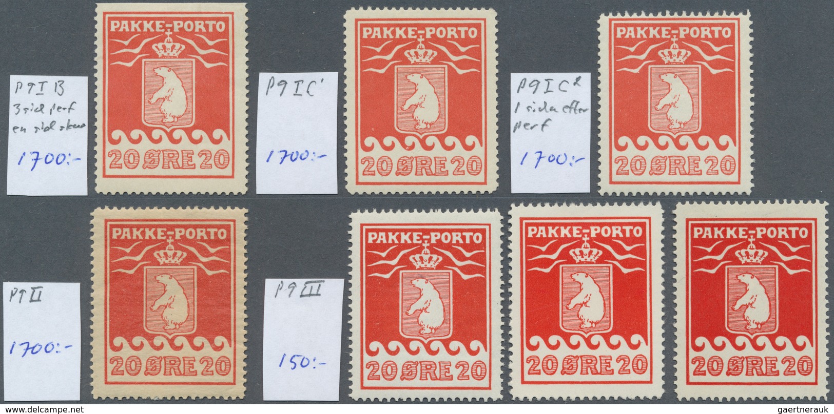 Dänemark - Grönländisches Handelskontor: 1915-33: Group Of 19 Mint Icebears, With 15 Singles And A B - Autres & Non Classés