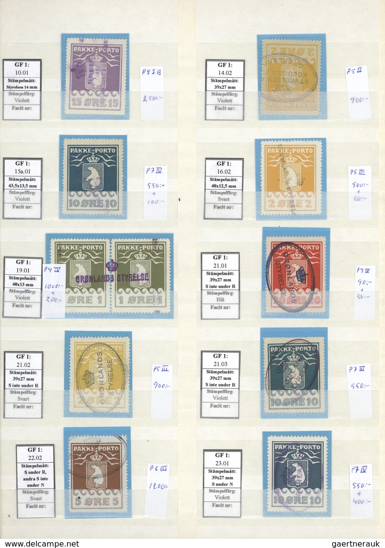 Dänemark - Grönländisches Handelskontor: 1915-37 CANCELLATIONS: Specialized Collection Of 86 Used 'I - Otros & Sin Clasificación