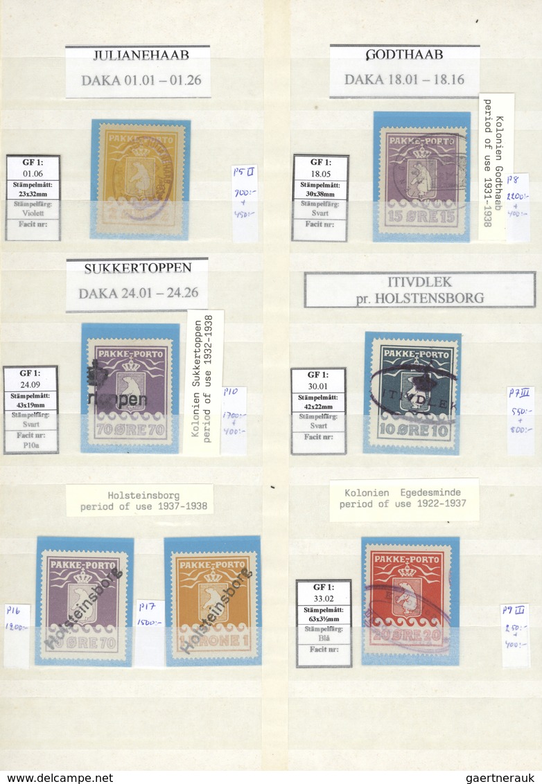 Dänemark - Grönländisches Handelskontor: 1915-37 CANCELLATIONS: Specialized Collection Of 86 Used 'I - Other & Unclassified