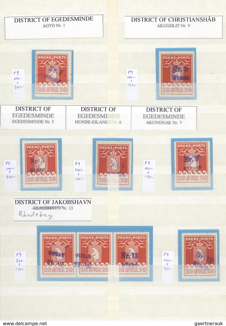 Dänemark - Grönländisches Handelskontor: 1915-37 CANCELLATIONS: Specialized collection of 86 used 'I