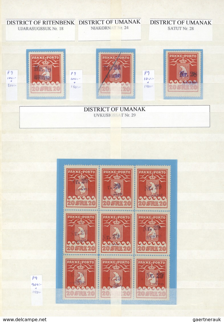 Dänemark - Grönländisches Handelskontor: 1915-37 CANCELLATIONS: Specialized collection of 86 used 'I