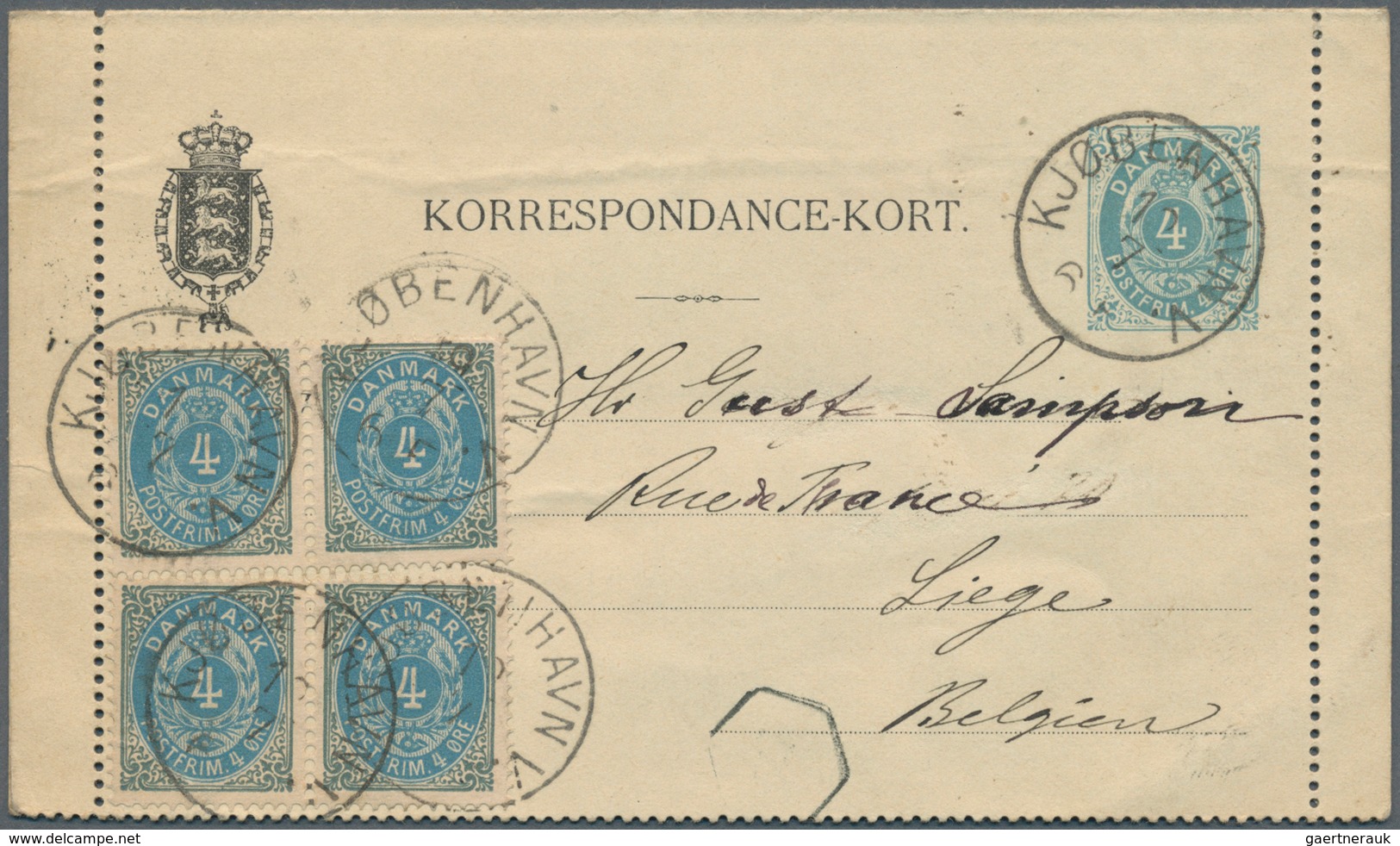 Dänemark - Ganzsachen: 1882/1929, Group Of 16 Used Stationeries (cards, Letter Cards And Envelopes), - Entiers Postaux