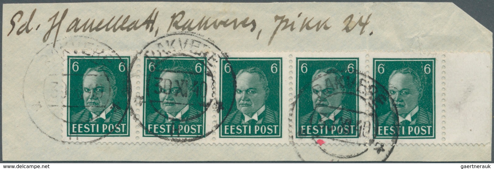 Estland: 1923/1940, Nine Better Covers And Cards Including 4 Train Post Offices , 2 Fdc And Also 6 S - Estonia