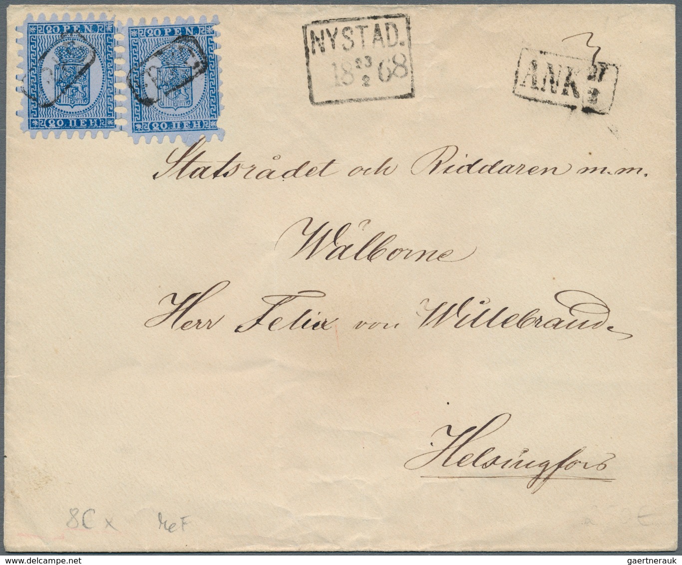 Finnland: 1856/1963, interesting lot of ca. 60 franked covers/postcards and postal stationery (unuse