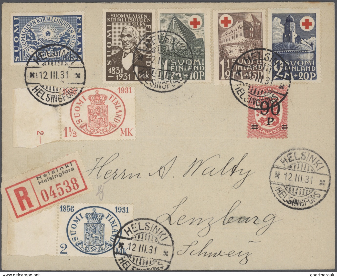 Finnland: 1926/1952, A Lovely Assortment Of More Than 80 Entires, Showing Many Attractive Frankings, - Neufs