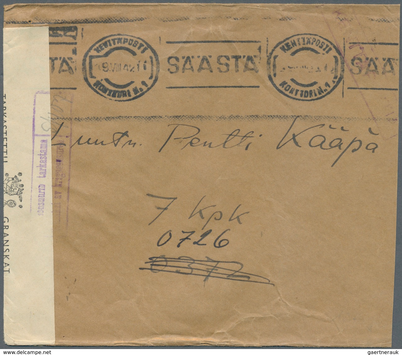 Finnland - Stempel: 1880/1950, Gut 1000 Belege Mit Schwerpunkt Bei Den Stempeln. Dabei Paketkarten A - Otros & Sin Clasificación