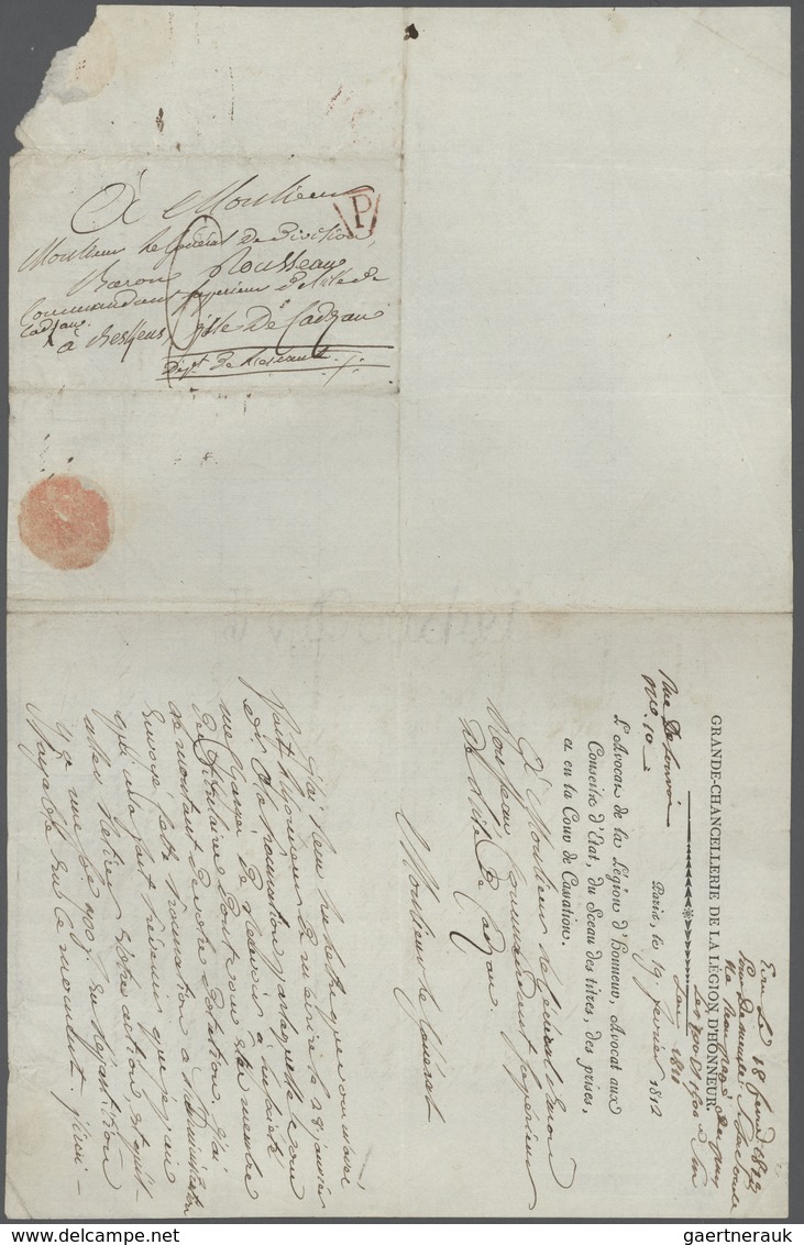 Frankreich - Vorphilatelie: 1728/1820 Ca., Interesting Lot With Ca.30 Entire Letters And Documents, - Other & Unclassified