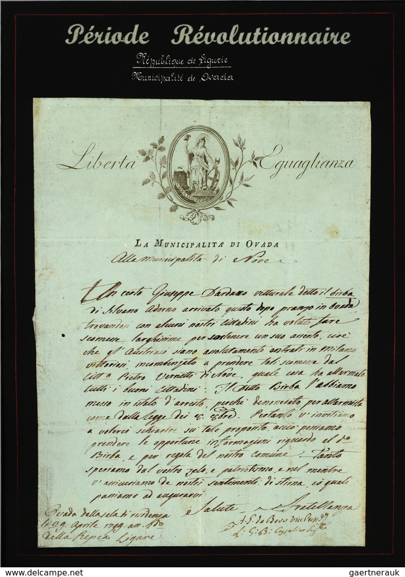 Frankreich - Vorphilatelie: 1797/1805 (ca.) Collection of approx. 200 letters (letter contents)inclu