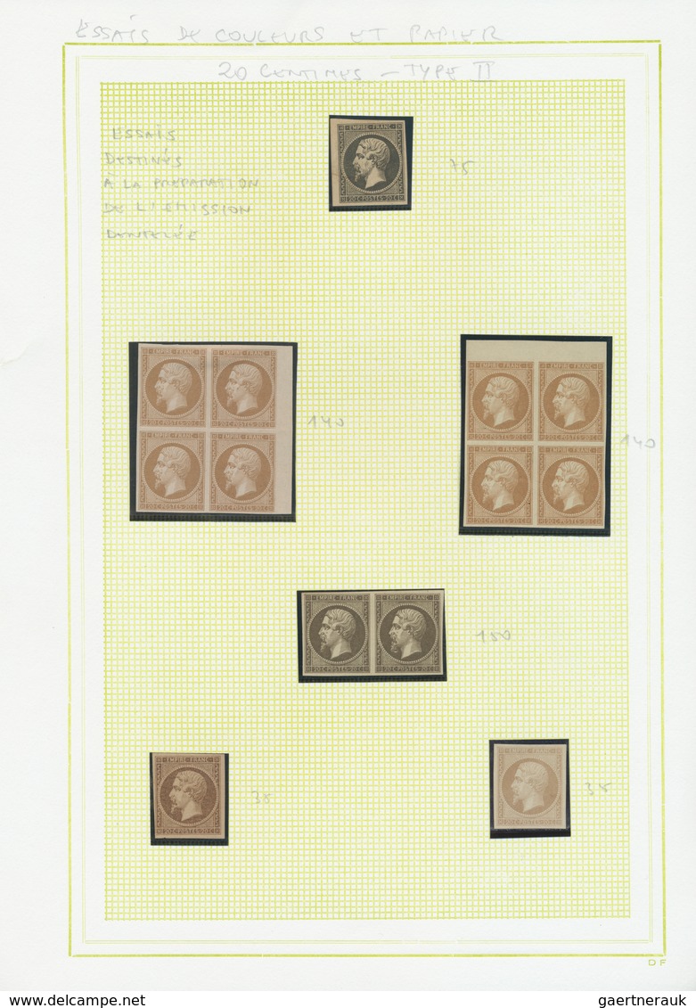 Frankreich: 1849/1867, CERES/NAPOLEON, Collection Of Apprx. 130 Official Essais On Album Pages, Show - Otros & Sin Clasificación