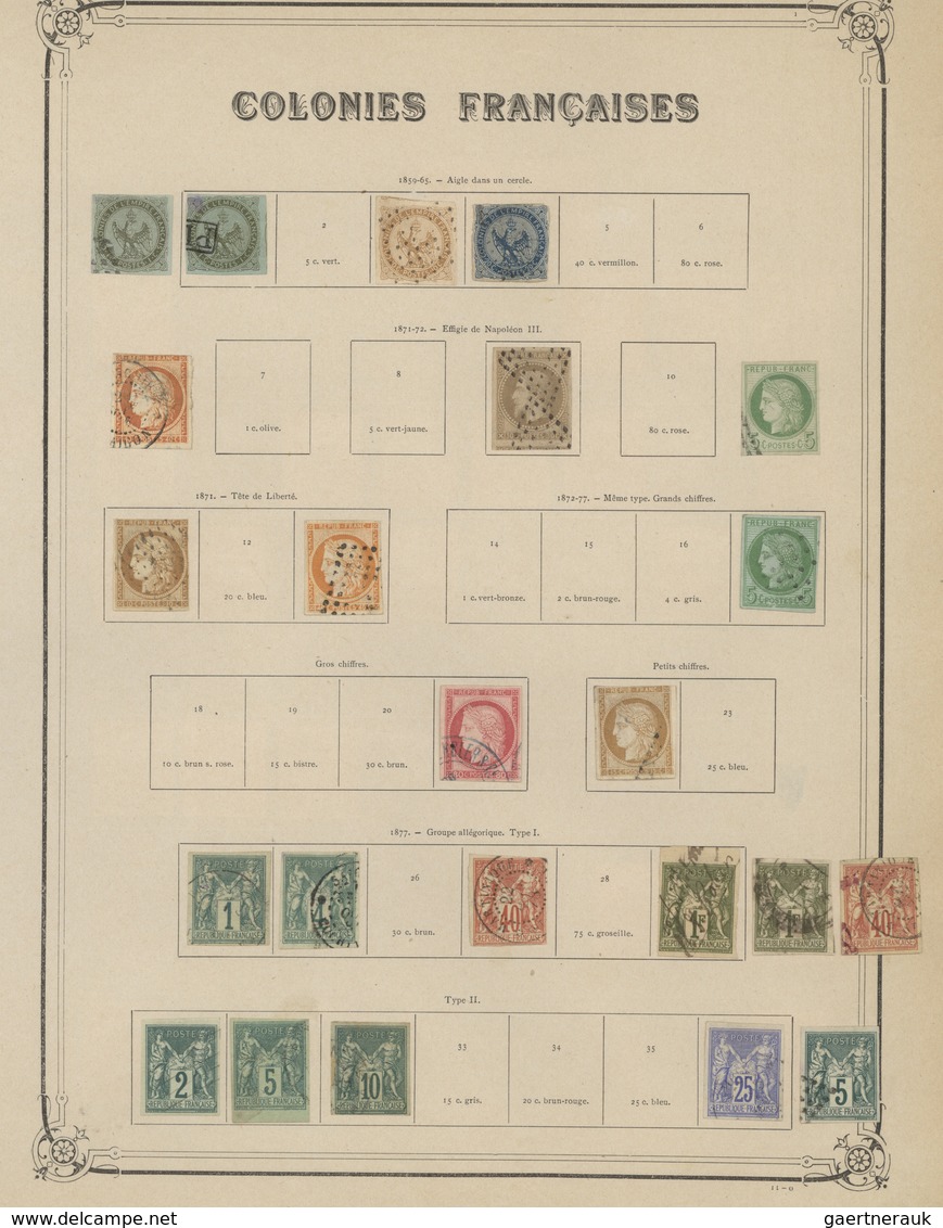 Frankreich: 1849/1920, Collection On Old Yvert Leaves Beginning With A Great Deal Of Ceres And Naopl - Otros & Sin Clasificación