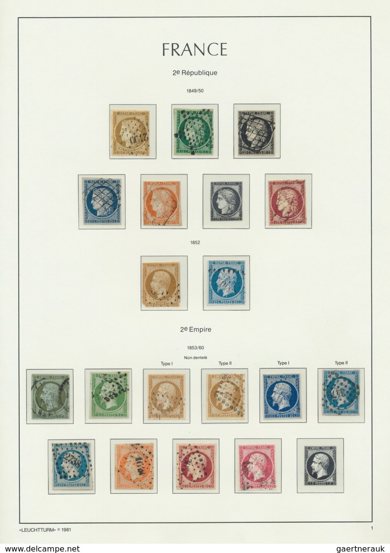 Frankreich: 1849/1980, Used Collection In Two Lighthouse Albums, Slightly Varied Condition, Comprisi - Autres & Non Classés