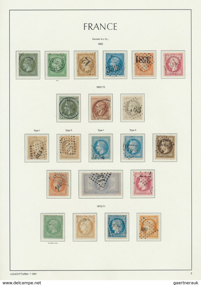 Frankreich: 1849/1980, Used Collection In Two Lighthouse Albums, Slightly Varied Condition, Comprisi - Autres & Non Classés