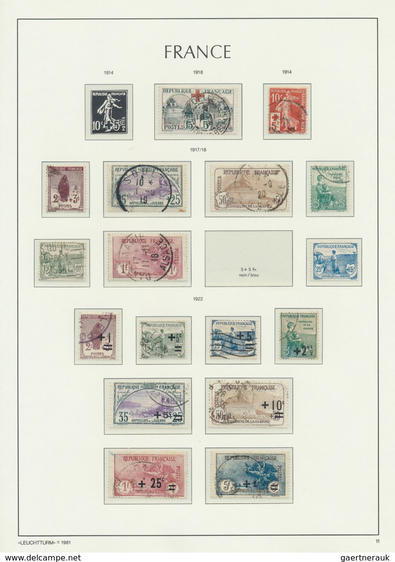 Frankreich: 1849/1980, used collection in two Lighthouse albums, slightly varied condition, comprisi