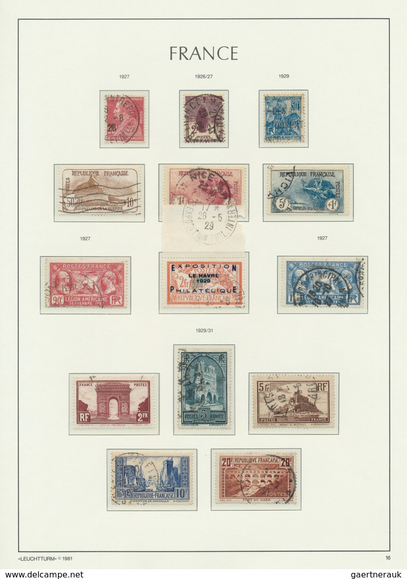 Frankreich: 1849/1980, used collection in two Lighthouse albums, slightly varied condition, comprisi