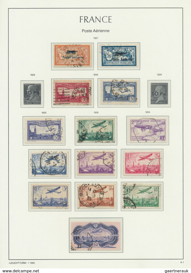 Frankreich: 1849/1980, used collection in two Lighthouse albums, slightly varied condition, comprisi