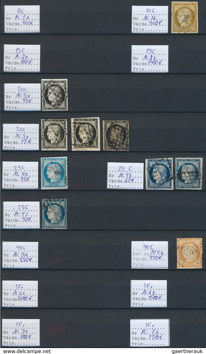 Frankreich: 1849-1990's: Collection Of Mint And Used Stamps From First Issue In Four Big Stockbooks, - Autres & Non Classés