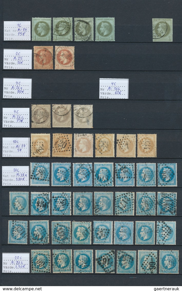 Frankreich: 1849-1990's: Collection Of Mint And Used Stamps From First Issue In Four Big Stockbooks, - Otros & Sin Clasificación