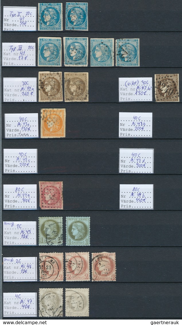 Frankreich: 1849-1990's: Collection Of Mint And Used Stamps From First Issue In Four Big Stockbooks, - Autres & Non Classés