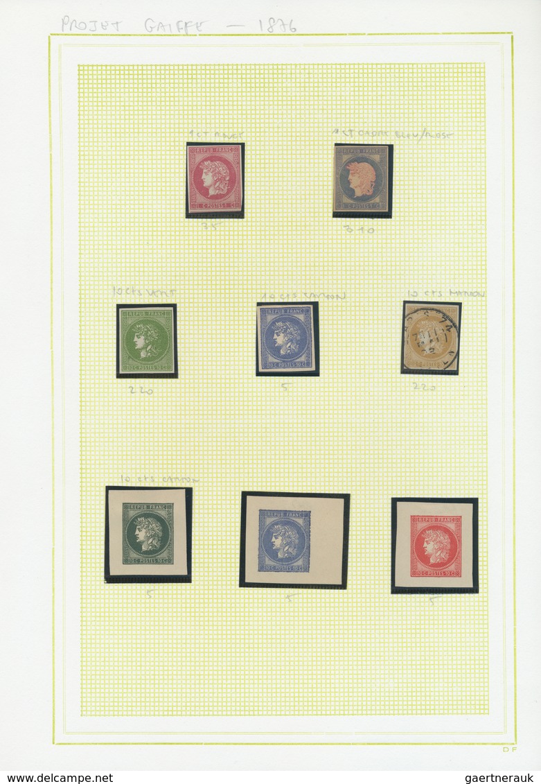 Frankreich: 1860/1870 (ca.), ESSAIS, Specialised Collection Of Apprx. 190 Pieces, Comprising Bordes, - Autres & Non Classés