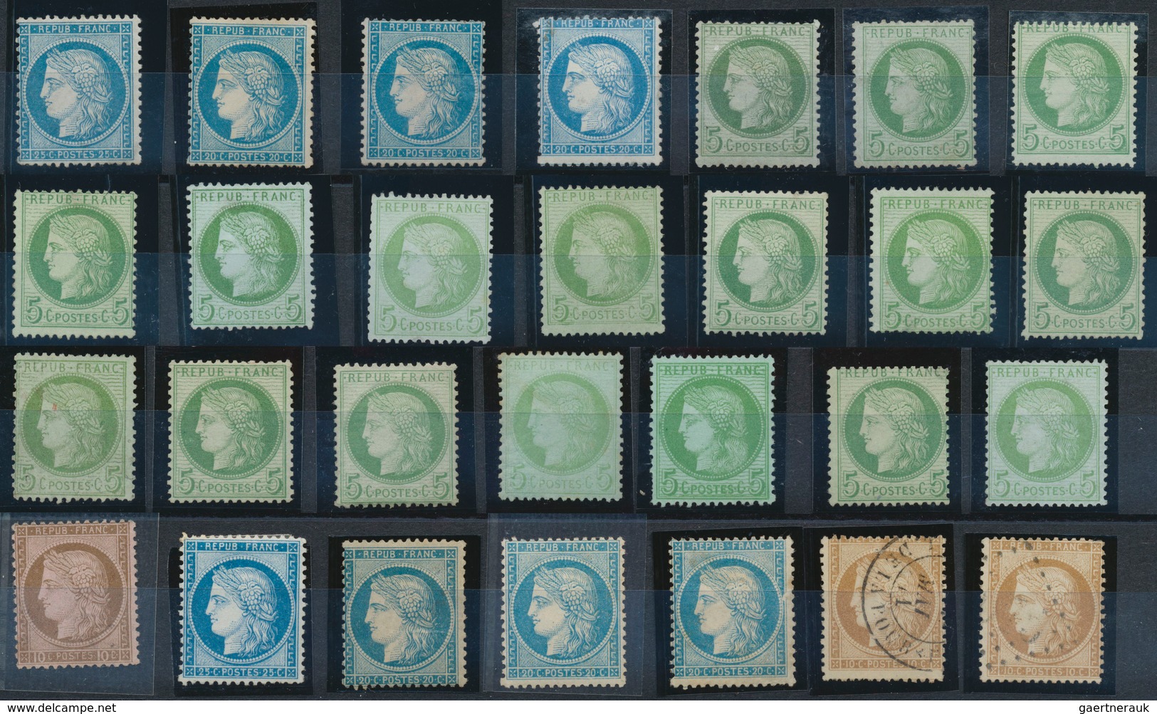 Frankreich: 1870/1872, CERES, Mint And Used Lot Of 103 Stamps Incl. A Good Percentage Of Mint Materi - Otros & Sin Clasificación