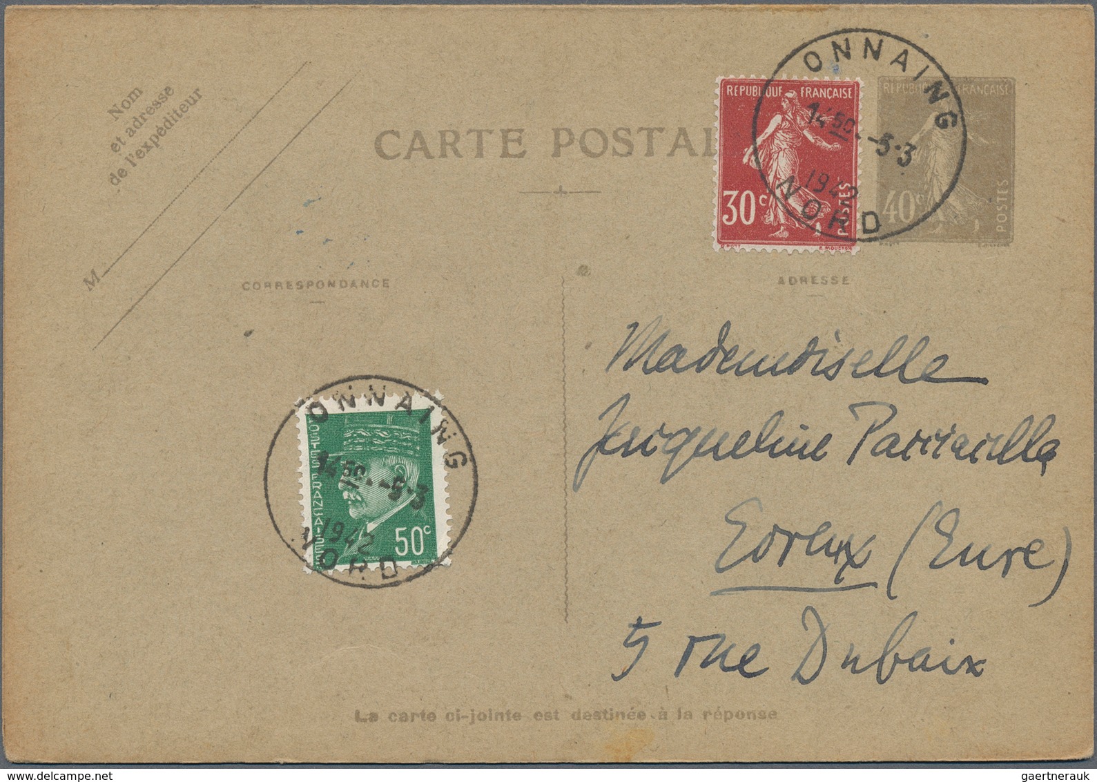 Frankreich: 1871/1945 (ca.), Interesting Lot Of Ca. 90 Covers, Postcards And Postal Stationeries, Ma - Otros & Sin Clasificación
