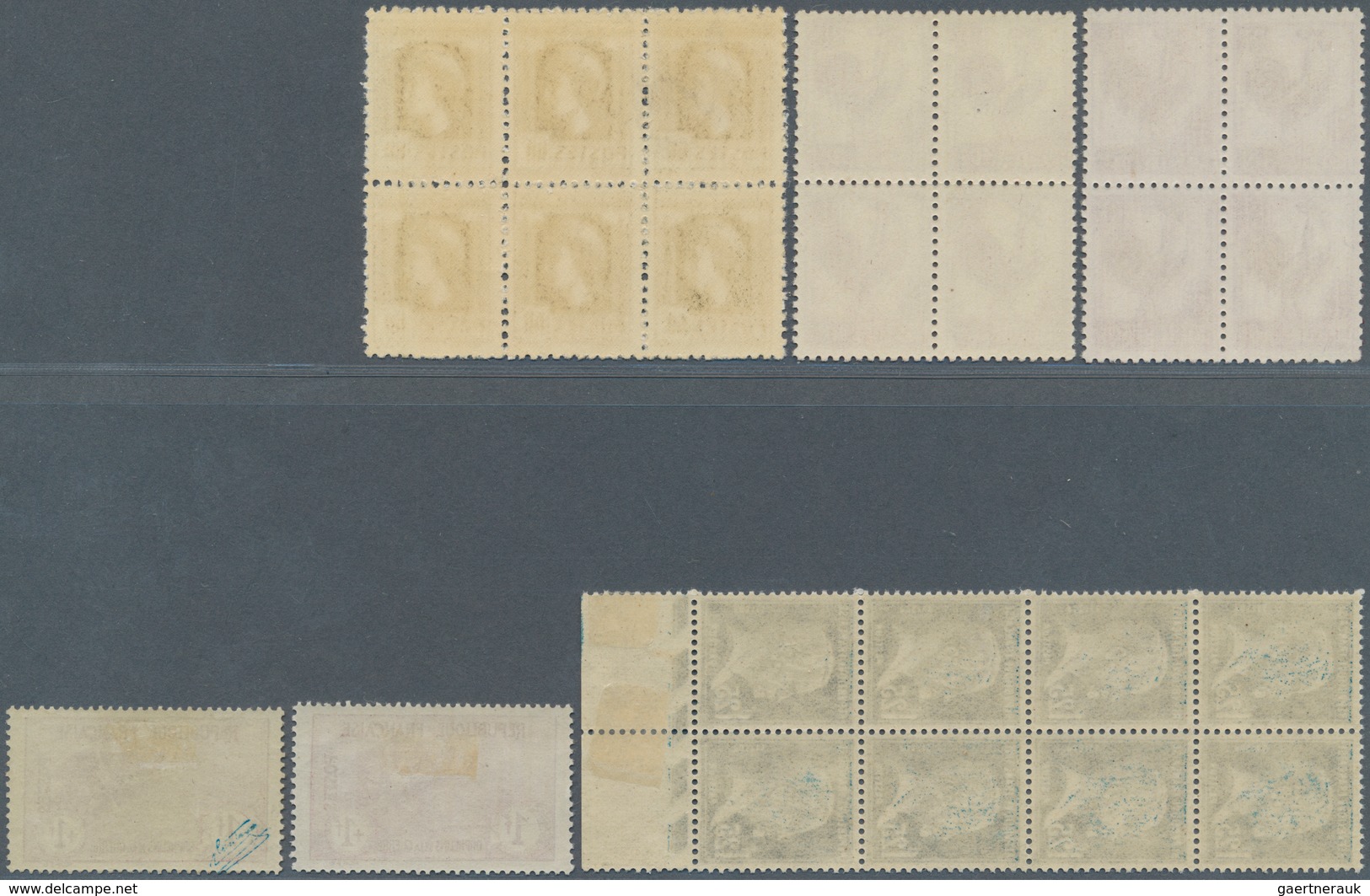 Frankreich: 1917/1944, Mint Lot Incl. Two Copies 1917 1fr. War Orphans, Several Double Impressions O - Autres & Non Classés